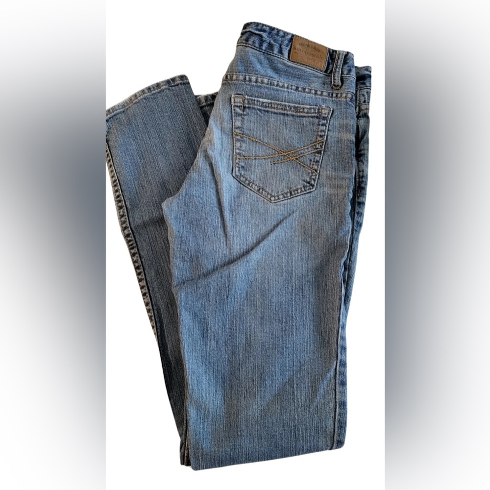 Woman Aeropostale blue skinny Classic Blue Denim Jeans size 3/4 regular